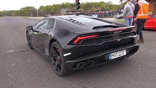 This video features a black on lamborghini huracan lp610-4 dragracing
against ferrari 458 speciale aperta! liked the video? click 'like'
button, ...