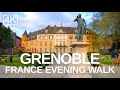 [4K] A Virtual Walk Around Grenoble, France in the evening