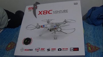 SYMA X8C VENTURE DRONE QUADCAPTER UNBOXING!!! PLUS FIRST FLIGHT TEST WITH CAMERA!!!