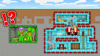 Mikey Poor Family Tiny Bunker vs JJ Rich Family Giant Bunker Survival Battle in Minecraft - Maizen