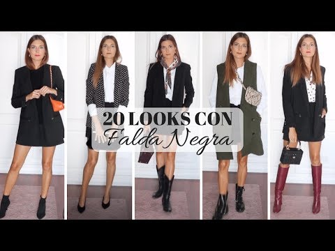 atómico La cabra Billy Centro comercial 20 LOOKS (otoño invierno) CON FALDA NEGRA | Marilyn's Closet - YouTube