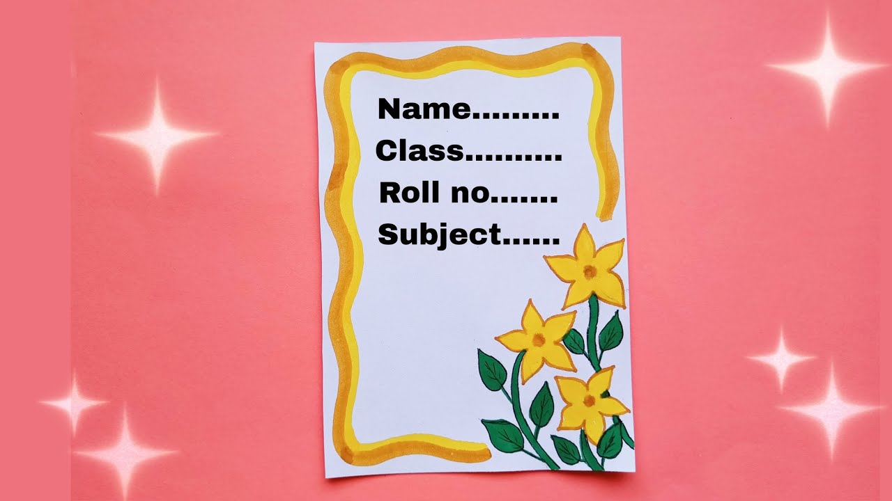 Project File Yellow Green and yellow border design for project file | Front page project ...