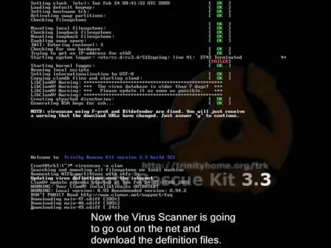 How To Use Virusscan In Trinity Rescue Kit 3 3 Youtube How To Use Virusscan In Trinity Rescue Kit 3 3 Youtube