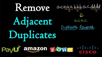 Remove adjacent duplicates in a string