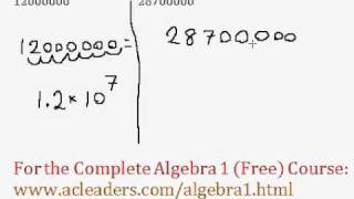 (Algebra 1) Conversion to Scientific Notation - Questions #5-6