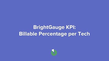 BrightGauge KPI: Billable Percentage by Tech