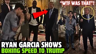 Ryan Garcia Shows Boxing Speed To Donald Trump (FULL VIDEO)