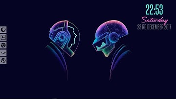 Glowing Daft Punk Rainmeter Skin