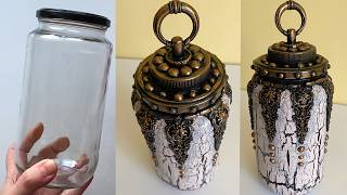 DIY   Great idea of reusing a glass jar | Kitchen decor