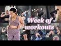 MY FULL WEEK OF WORKOUTS (weight training + healthy meals)