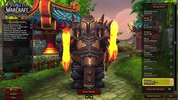 WoW Showing characters at the end of BFA (+ mount collection and some achievements).