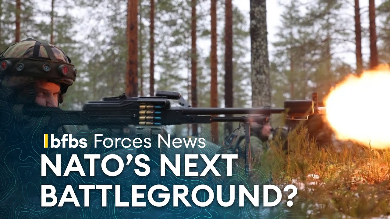 Ready for Russia: British and Finnish troops prepare for border attack