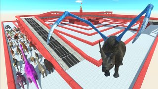 ESCAPE FROM ALIEN WOOLLY RHINO - Animal Revolt Battle Simulator