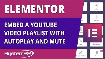 Elementor Embed A YouTube Video Playlist With Autoplay And Mute 👈