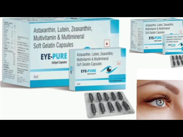 EYE PURE Softgel Capsules Astaxanthin, Lutein, Zeaxanthin, Multivitamin & Multimineral Soft Capsules