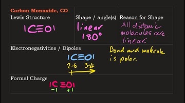 Lewis Structure: CO plus dipoles, shape, angles and formal charge