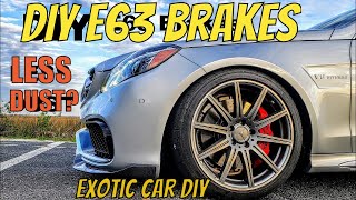 SOO much DUST!  E63 OEM vs EBC RedStuff pads PLUS HOW-to do your front brakes!