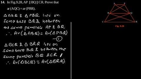 CBSE Class-9 Maths NCERT solution - Areas of Parallelograms and Triangles - Exercise 9.3-Problem 14