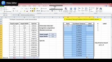 Tutorial KNN - Microsoft Excel (Dwi Widyastuti - A12.2017.05768 - Sistem Informasi UDINUS)