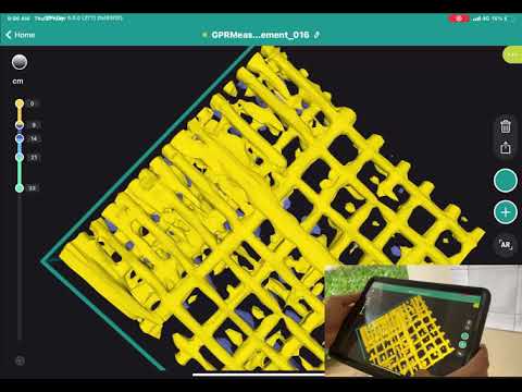 New Proceq GP8100 GPR Array, grid scan on concrete wall