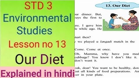 Our Diet | std 3 | lesson 13 | Maharashtra board | English Medium| |Explained in hindi |}#evs #video