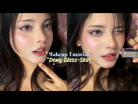 Korean Dewy Glass-Skin Makeup Tutorial With ICY GLOW Jelly Highlighter Stick