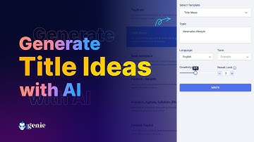 GetGenie AI Template : Title Ideas