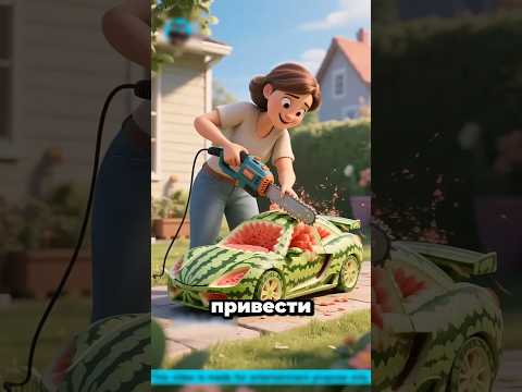 Что он сделал с моей арбузной машиной?!#shortvideo