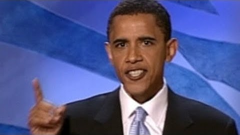 Obama delivers keynote address at the 2004 DNC