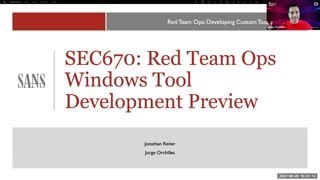 SEC670: Red Team Ops – Windows Tool Development Preview