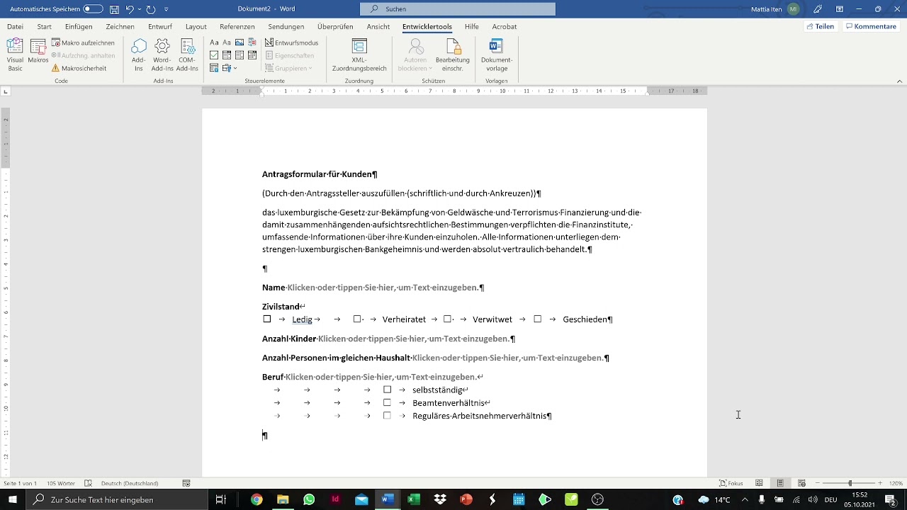 Update Antragsformular mit Word erstellen, so einfach geht's!