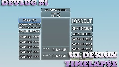 [Devlog #1] UI Design Timelapse |  Roblox Studio