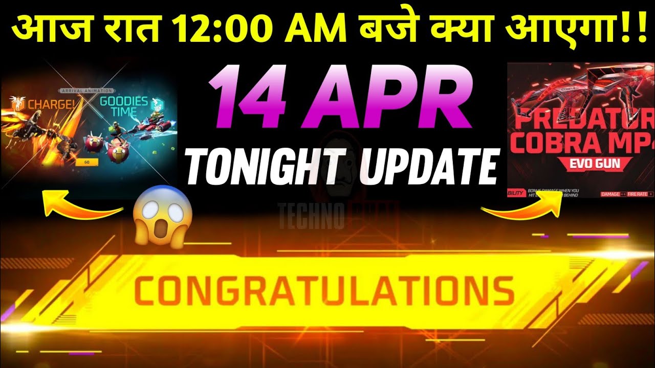 14 APRIL 🔥FREE FIRE TONIGHT UPDATE+14 APR FREE REWARDS | FF NEW EVENT ...
