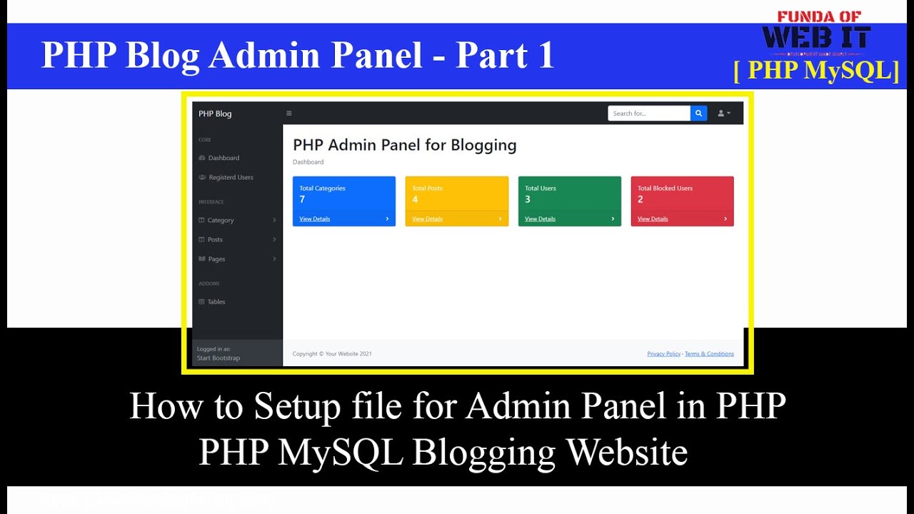 PHP Blog with Admin Panel
