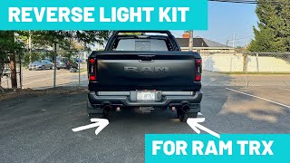 NEW REVERSE LIGHT KIT INSTALL ON RAM TRX!!!