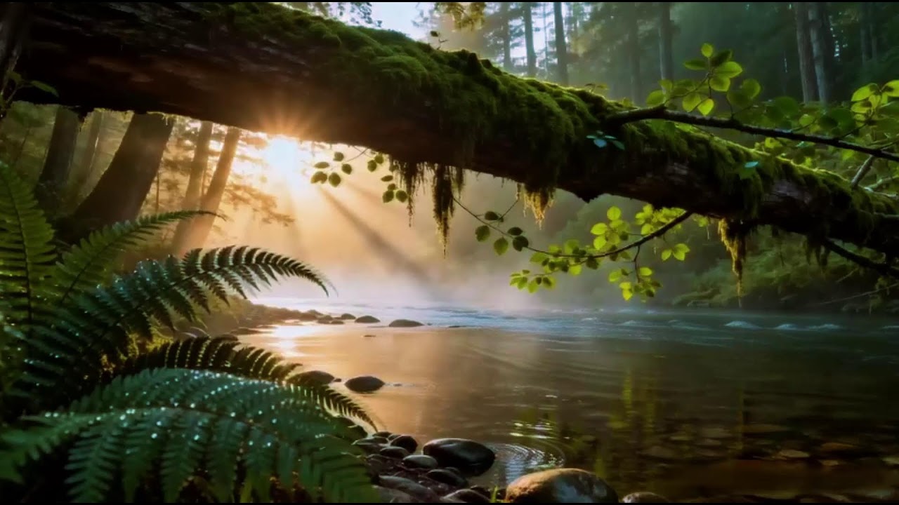 Calming Forest Ambience, Birds Singing & Beautiful Stream Sounds for Peaceful Sleep,ASMR Study Focus