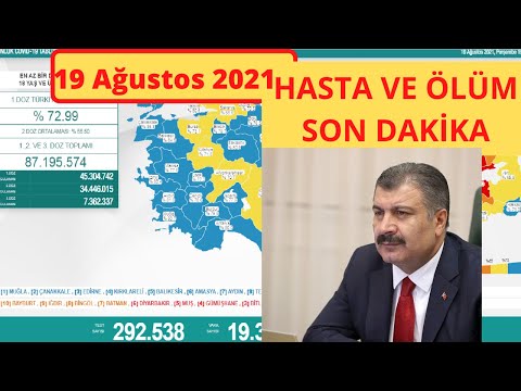 Son dakika: 19 Ağustos Bugünkü vaka sayısı | Korona virüs vaka sayıları tablosu | Günlük vaka sayısı