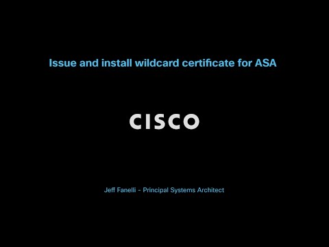 Como emitir e instalar certificados curinga para ASA acesso remoto.