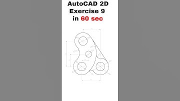 AutoCAD 2D Exercise 9 #shorts