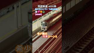 [希少編成‼︎] 西武鉄道4000系(旅するレストラン"52席の至福")が駅を発車するシーンを再現‼︎ [Nゲージ] #西武4000系 #西武鉄道 #秩父鉄道 #西武池袋線 #Nゲージ #西武線