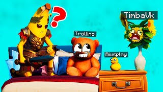 Jugamos al ESCONDITE en la MANSIÓN de FORTNITE 😂 ¡NADIE PUEDE VERME! 🤣 PROP HUNT con LOS COMPAS