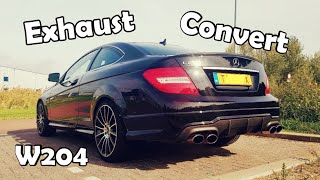 How to convert single to quad exhaust Mercedes AMG / standaard uitlaat naar quadtip uitlaat