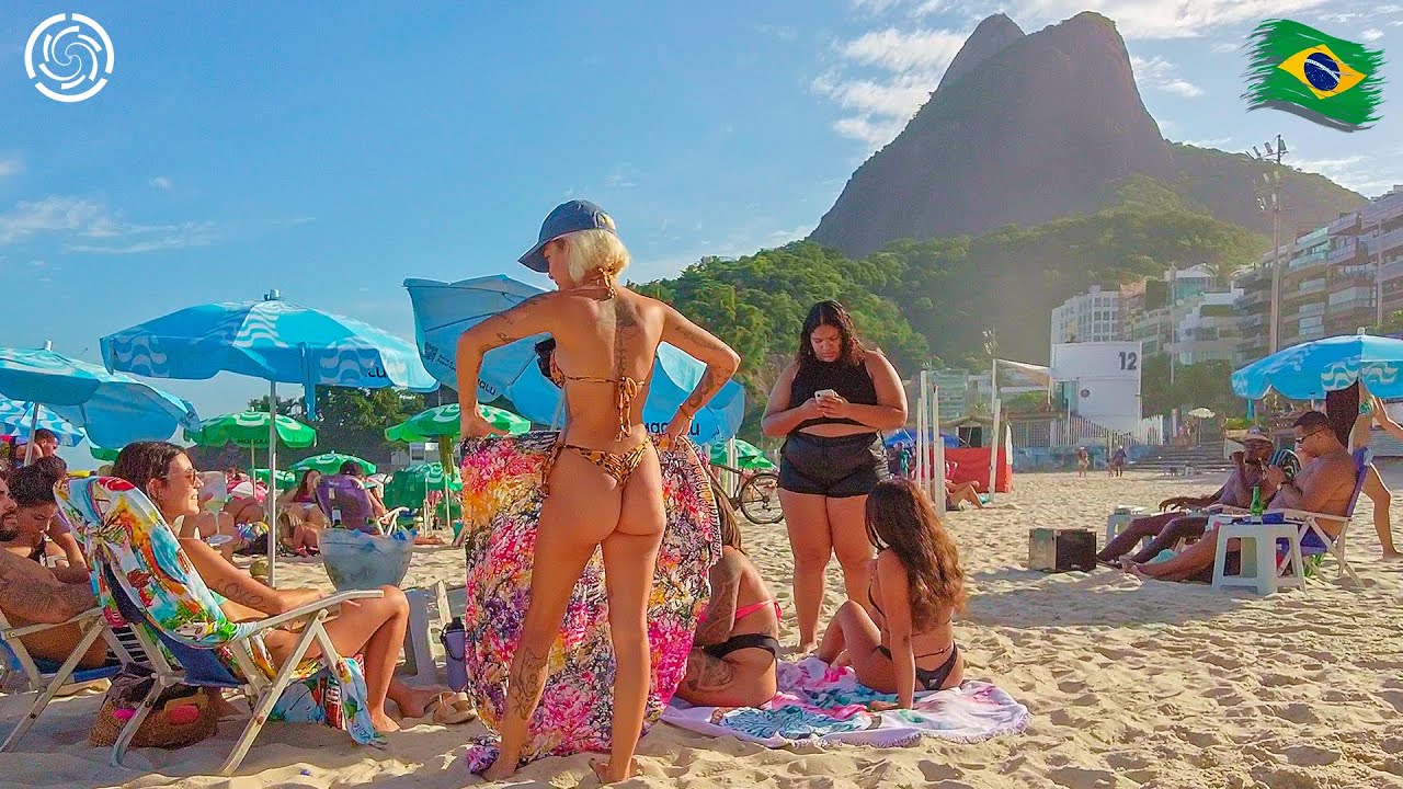 ⁣🇧🇷 LEBLON BEACH, RIO DE JANEIRO | Brazil 2023 |【 4K UHD 】THE BEST BEACH!