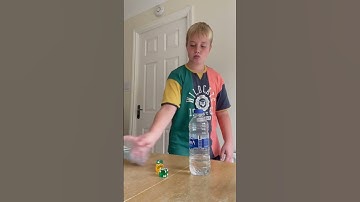 5 dice stack on a water bottle! 🤯 #shorts