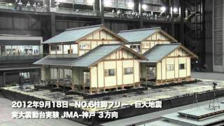 2012年9月19日 加振8 NO.6柱脚フリー・巨大地震 JMA-神戸 3方向