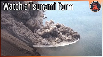 Watch a Tsunami be Generated by a Volcanic Eruption