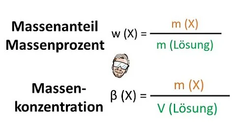 Was ist der Unterschied zwischen Massenanteil und Massenkonzentration?