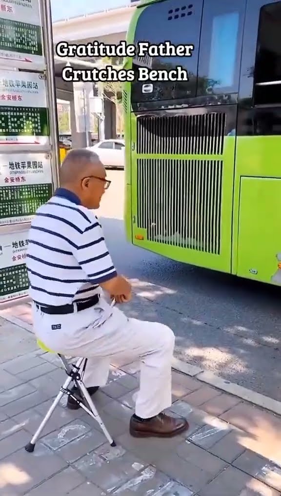 Product Link in Bio ( # 1598 ) ▶️ Elderly Foldable Walking Chair Stick