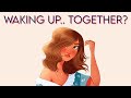 Asmr  waking up together  f4a friends to lovers denial accidental cuddling kissing