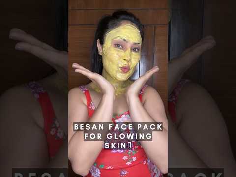 Besan Face Pack For Glowing Skin💯✅♥️ #facepack #diy #homeremedies #selfcare #glowingskin #shorts